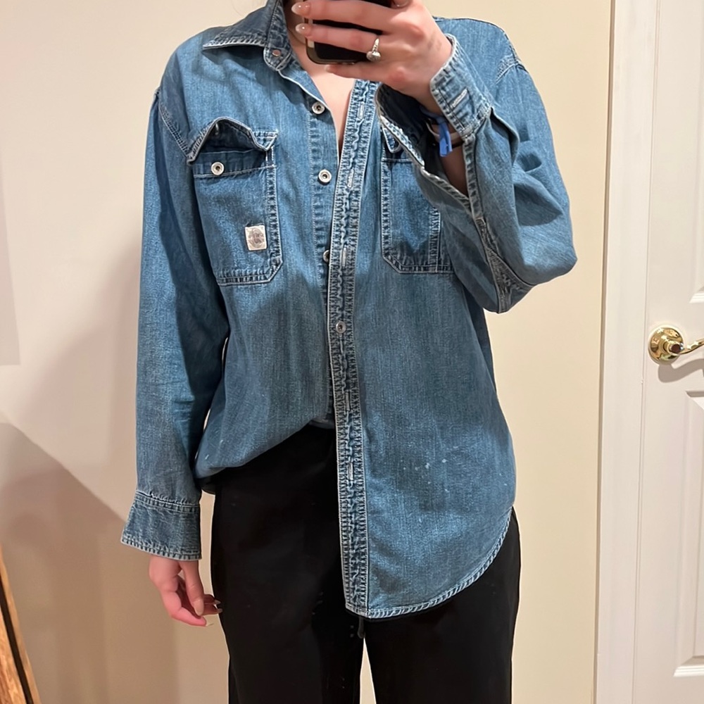 Button down Jean top